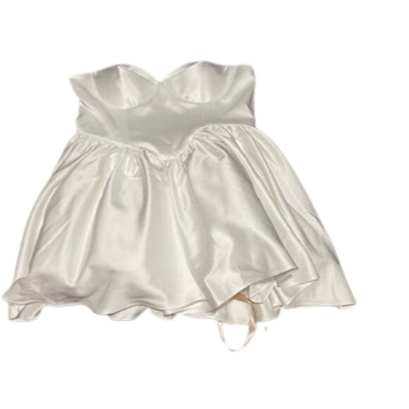 NWT Meshki Ivory White Satin Mini Dress size 3X - Picture 1 of 3